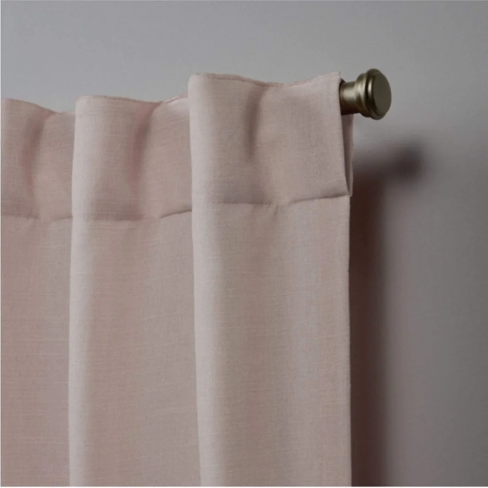 2 Nicole Miller Blush Pink Curtains Long Length Girly Romantic Woman Fun Bedroom